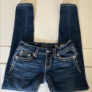 Miss Me Blue Skinny Jeans size 26w/29Inseam